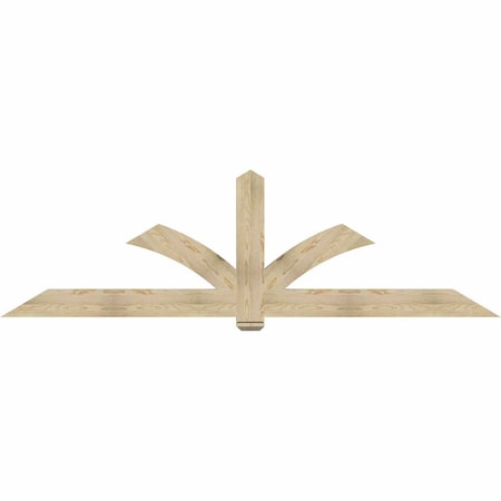 Ekena Millwork Redmond Rough Sawn Timber Gable Bracket, Douglas Fir, 108"W x 31 1/2"H x 4"D x 6"F, 7/12 Pitch GBW108X31X0406RED00RDF